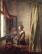 VERMEER VAN DELFT, Jan Girl Reading a Letter at an Open Window t oil painting artist